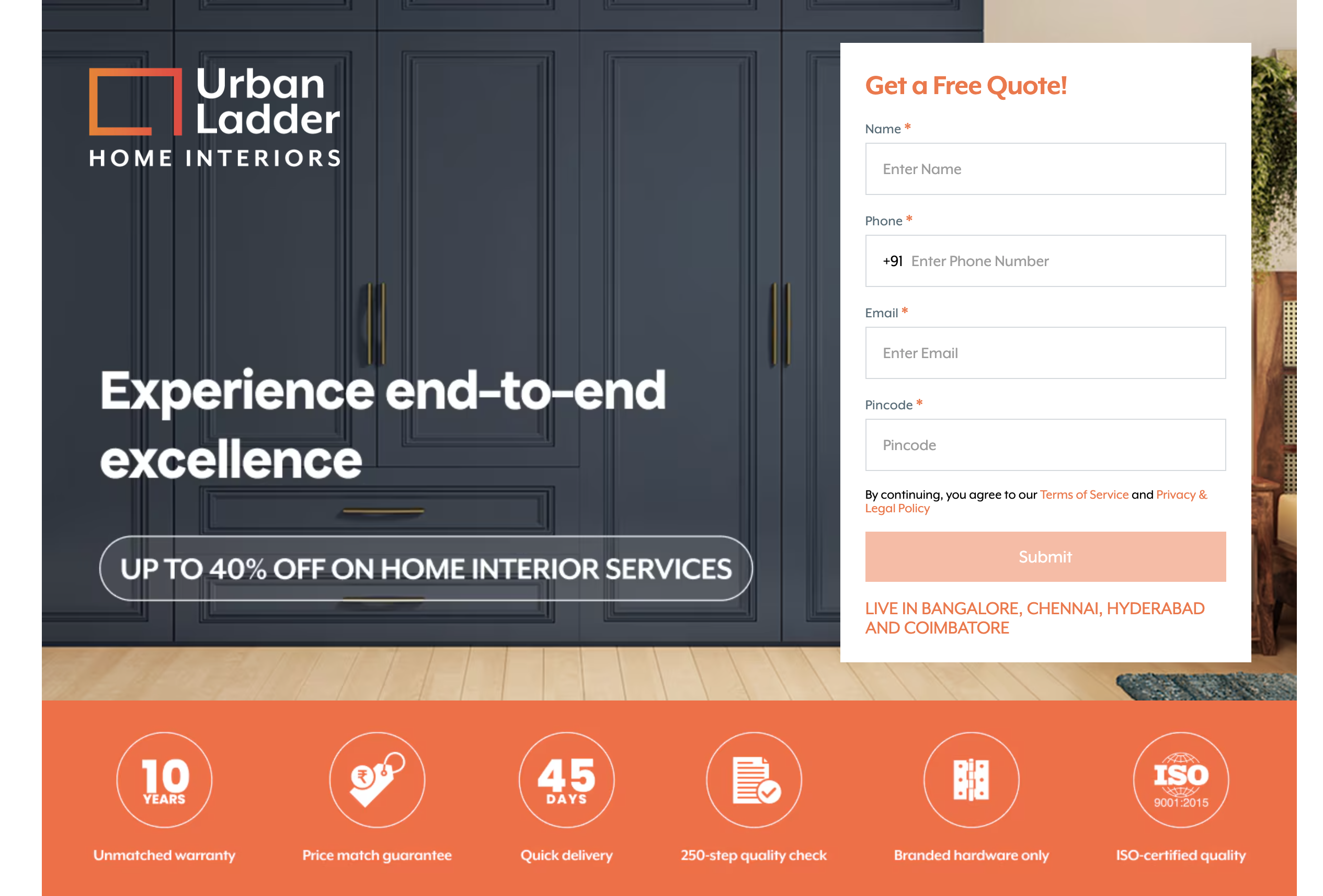 Home Interiors Landing Page 1